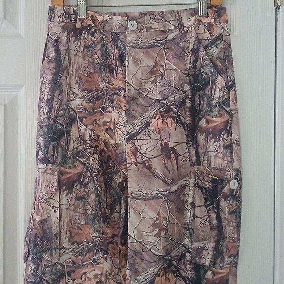 Lightweight camo straight leg cargo pants Sz 28 W 28 NWOT - Picture 3 of 6